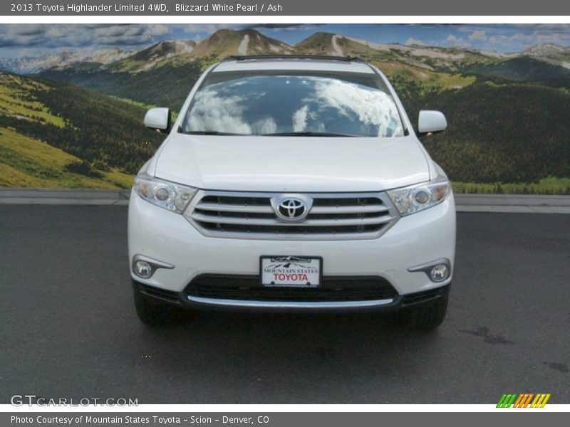 Blizzard White Pearl / Ash 2013 Toyota Highlander Limited 4WD