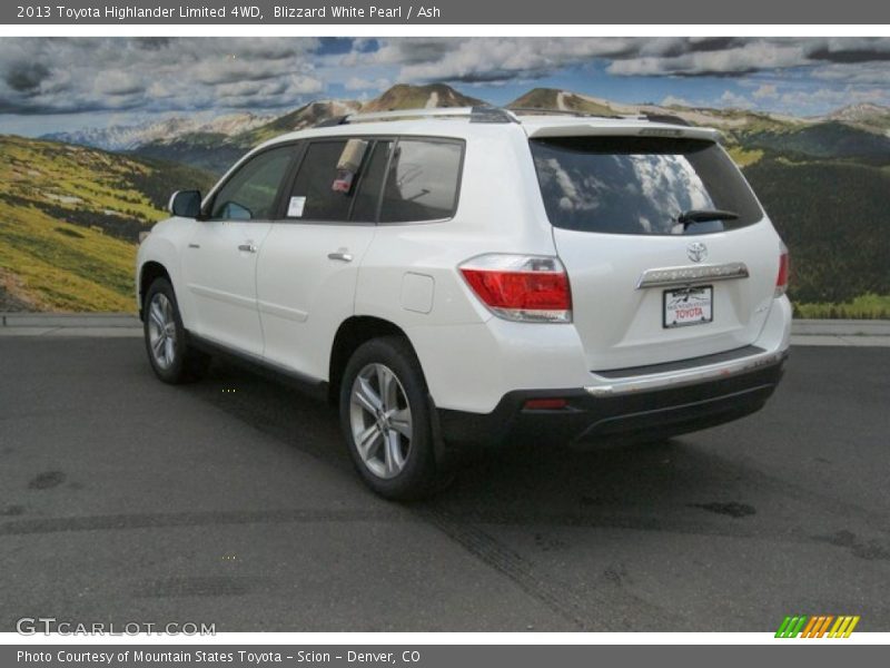 Blizzard White Pearl / Ash 2013 Toyota Highlander Limited 4WD