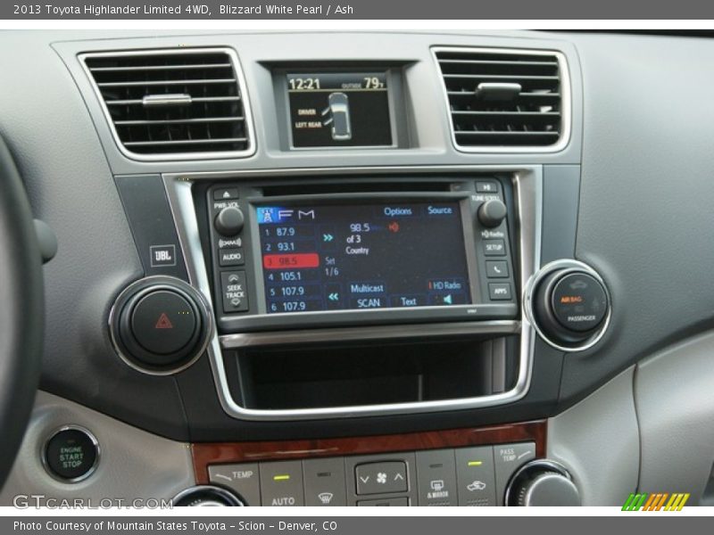 Blizzard White Pearl / Ash 2013 Toyota Highlander Limited 4WD