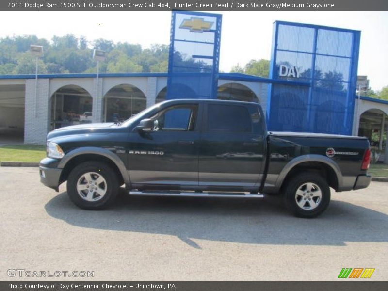 Hunter Green Pearl / Dark Slate Gray/Medium Graystone 2011 Dodge Ram 1500 SLT Outdoorsman Crew Cab 4x4