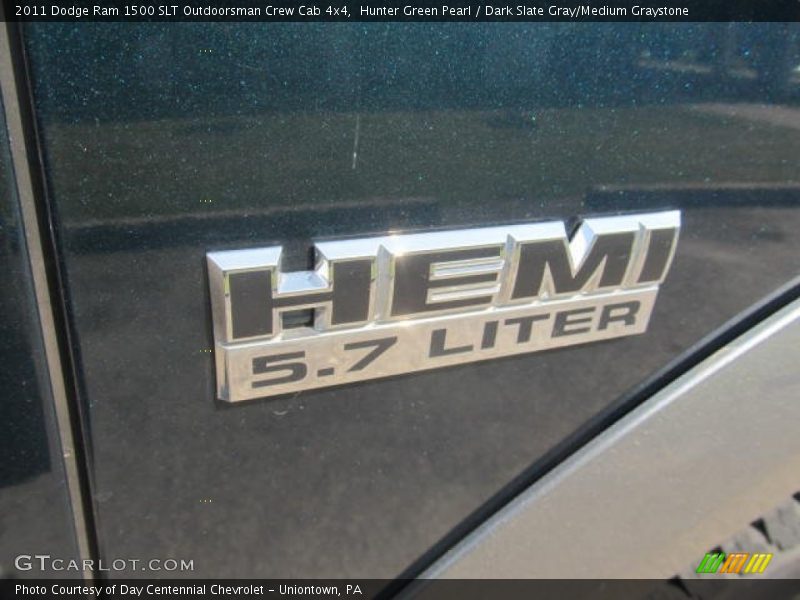 Hunter Green Pearl / Dark Slate Gray/Medium Graystone 2011 Dodge Ram 1500 SLT Outdoorsman Crew Cab 4x4