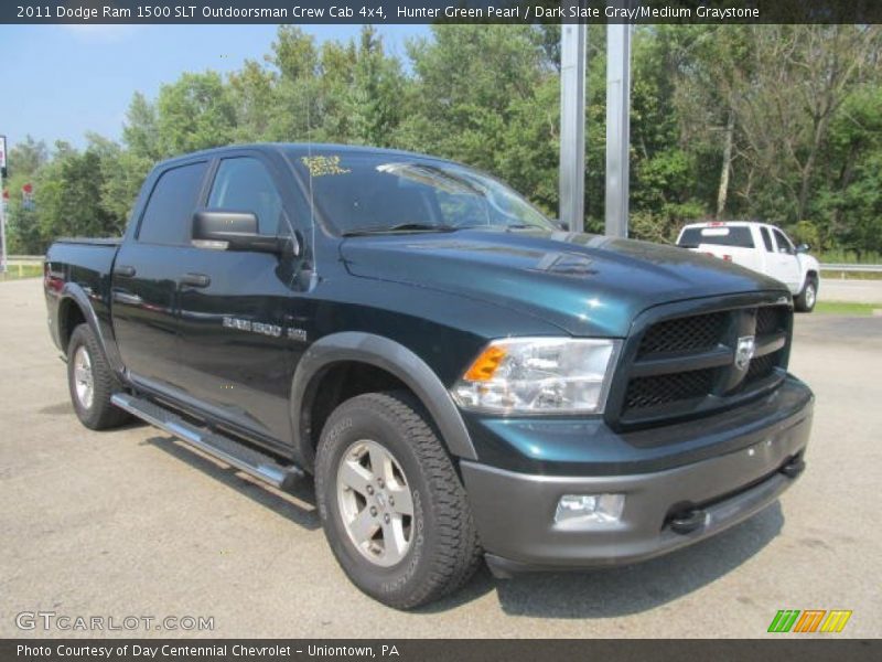 Hunter Green Pearl / Dark Slate Gray/Medium Graystone 2011 Dodge Ram 1500 SLT Outdoorsman Crew Cab 4x4