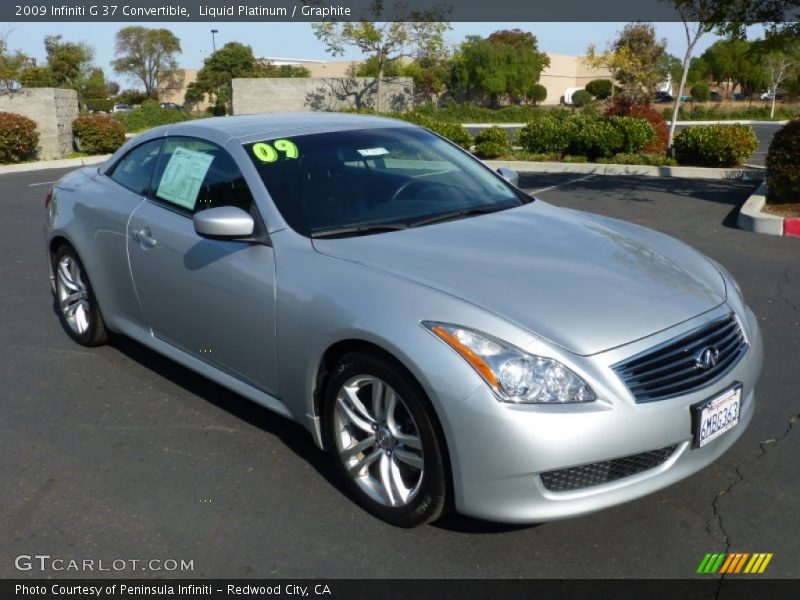 Liquid Platinum / Graphite 2009 Infiniti G 37 Convertible