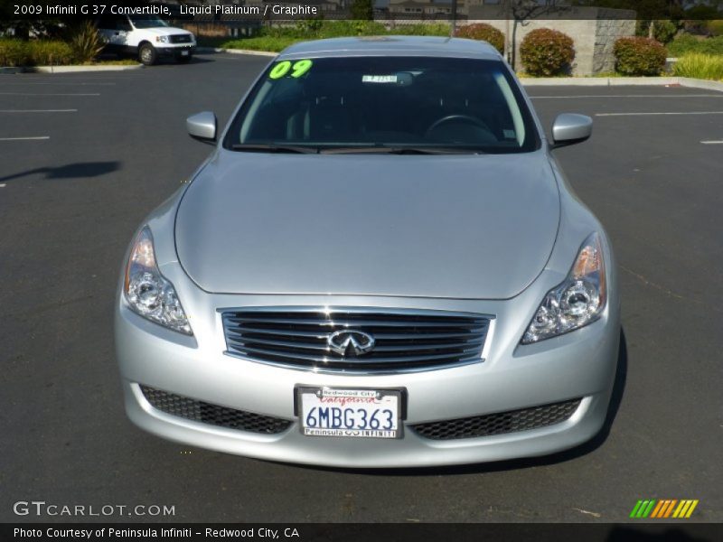 Liquid Platinum / Graphite 2009 Infiniti G 37 Convertible