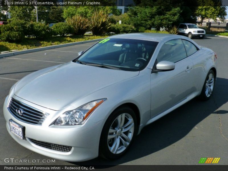 Liquid Platinum / Graphite 2009 Infiniti G 37 Convertible
