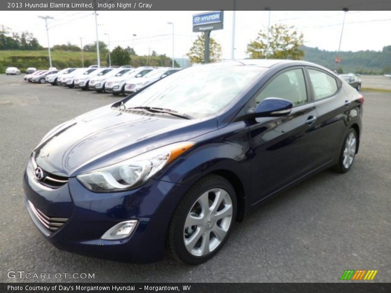 Indigo Night / Gray 2013 Hyundai Elantra Limited