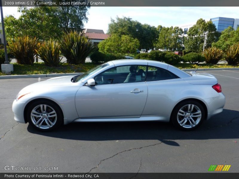 Liquid Platinum / Graphite 2009 Infiniti G 37 Convertible