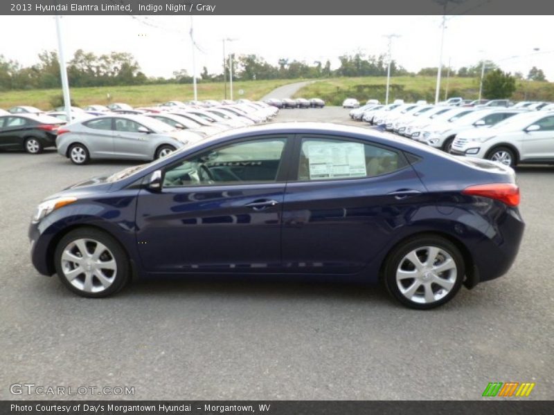 Indigo Night / Gray 2013 Hyundai Elantra Limited