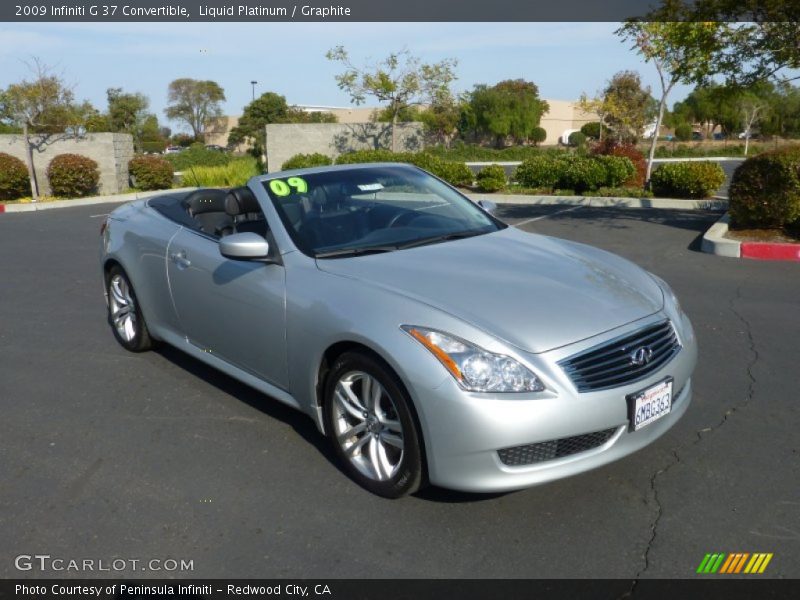 Liquid Platinum / Graphite 2009 Infiniti G 37 Convertible