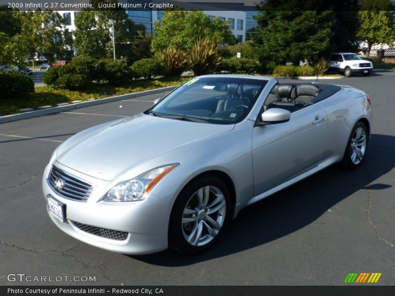 Liquid Platinum / Graphite 2009 Infiniti G 37 Convertible