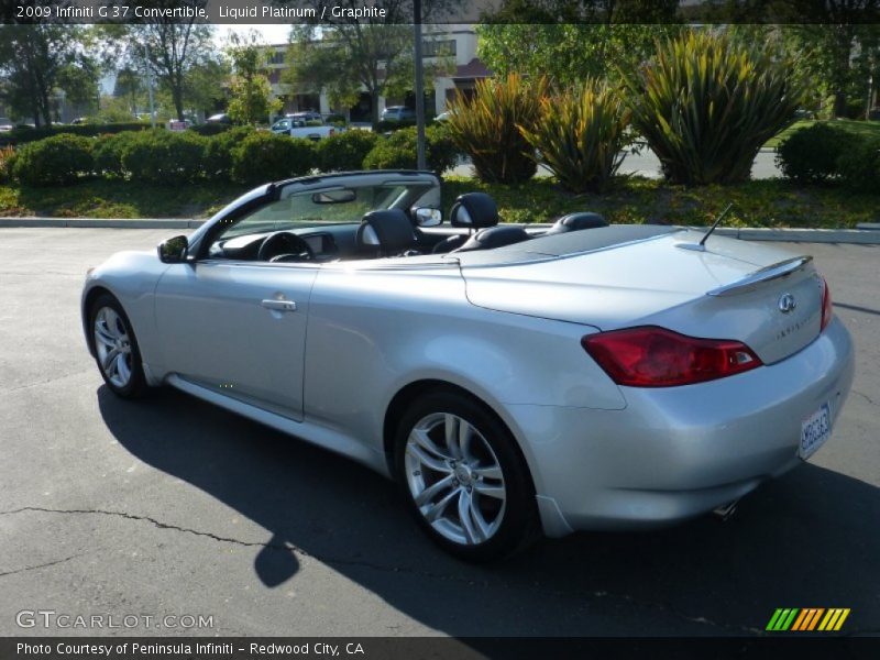 Liquid Platinum / Graphite 2009 Infiniti G 37 Convertible