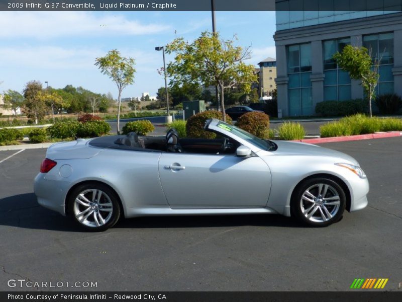 Liquid Platinum / Graphite 2009 Infiniti G 37 Convertible