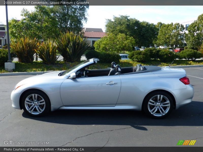 Liquid Platinum / Graphite 2009 Infiniti G 37 Convertible
