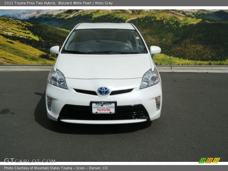 Blizzard White Pearl / Misty Gray 2013 Toyota Prius Two Hybrid