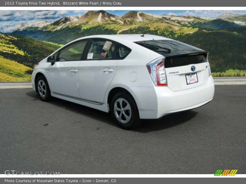 Blizzard White Pearl / Misty Gray 2013 Toyota Prius Two Hybrid