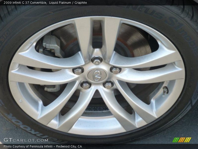 Liquid Platinum / Graphite 2009 Infiniti G 37 Convertible