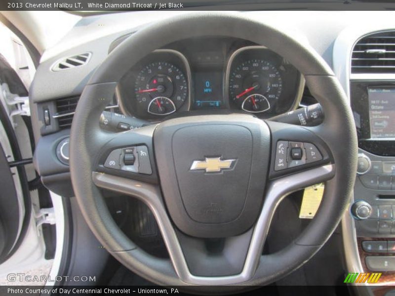 White Diamond Tricoat / Jet Black 2013 Chevrolet Malibu LT