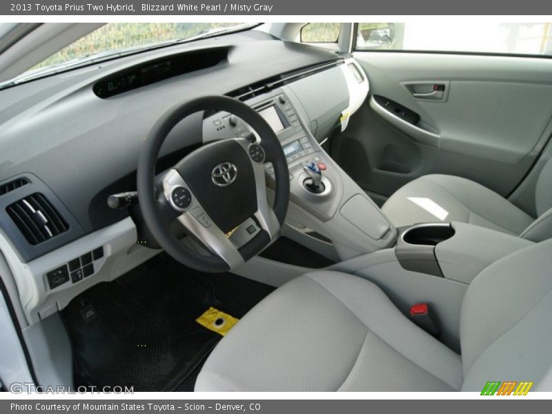 Blizzard White Pearl / Misty Gray 2013 Toyota Prius Two Hybrid
