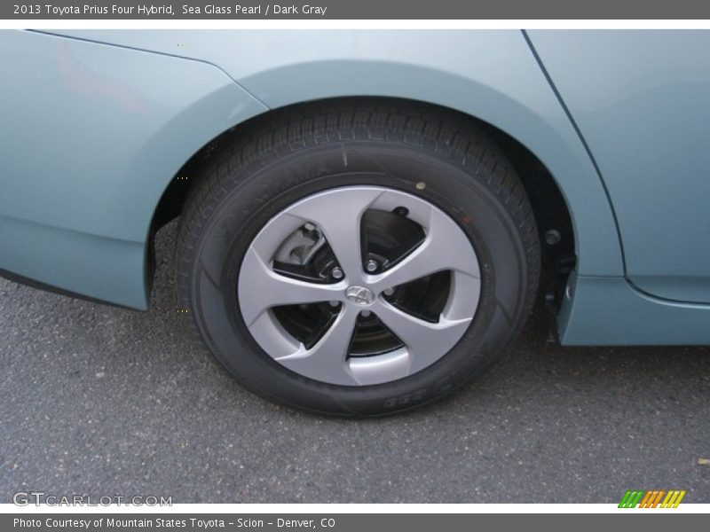 Sea Glass Pearl / Dark Gray 2013 Toyota Prius Four Hybrid