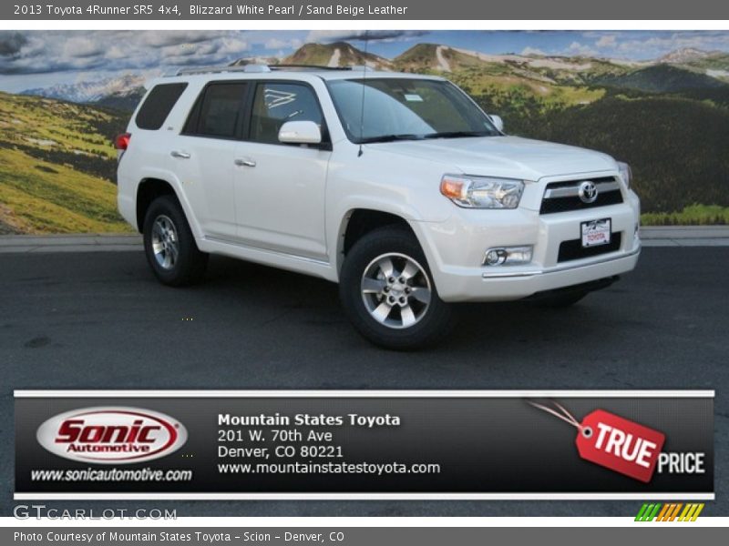 Blizzard White Pearl / Sand Beige Leather 2013 Toyota 4Runner SR5 4x4