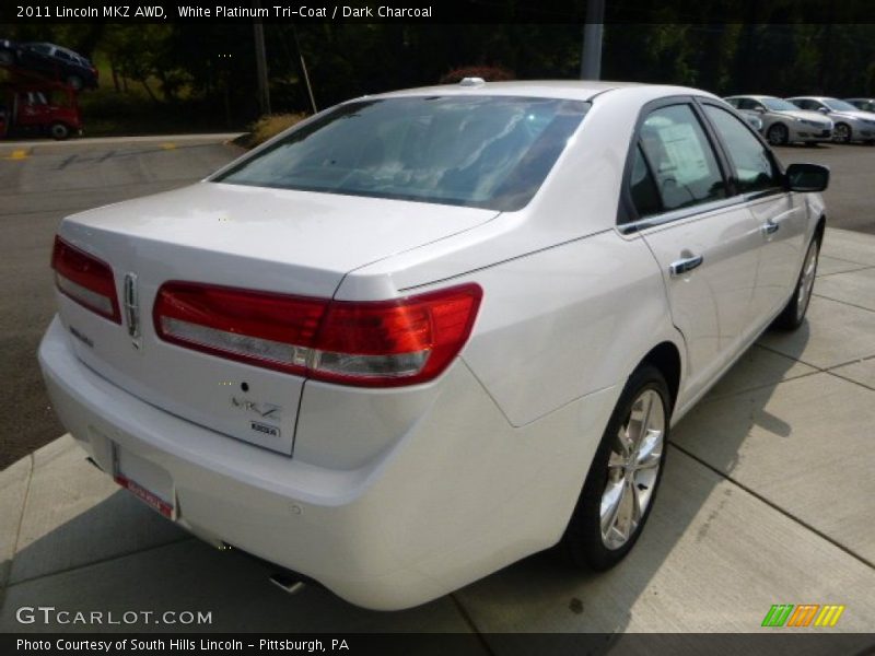 White Platinum Tri-Coat / Dark Charcoal 2011 Lincoln MKZ AWD