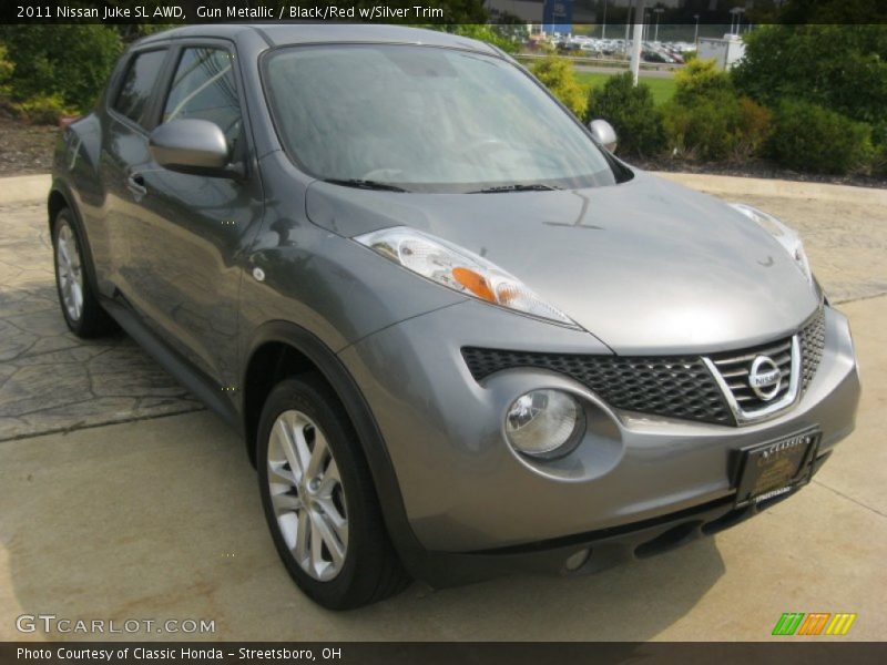 Gun Metallic / Black/Red w/Silver Trim 2011 Nissan Juke SL AWD