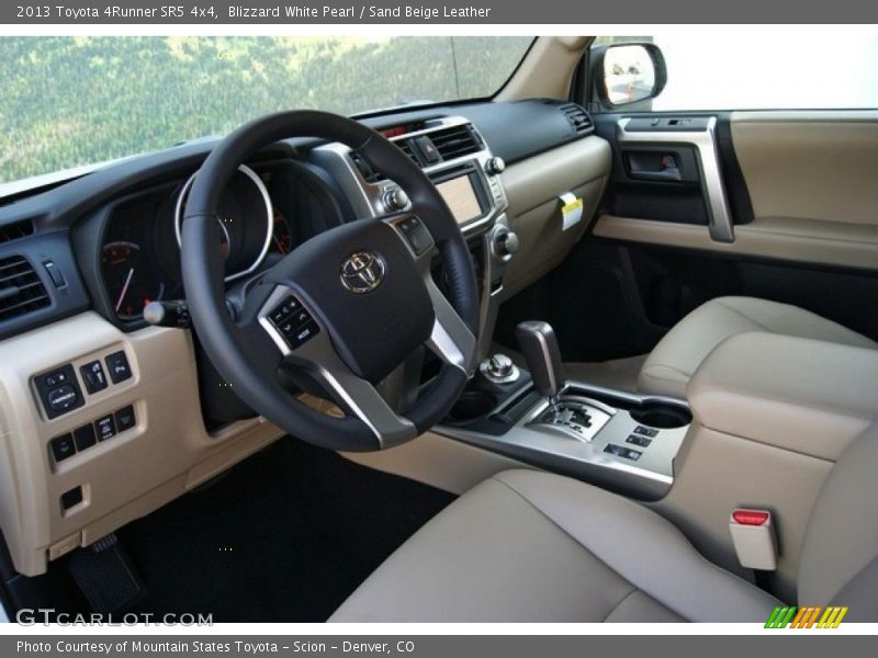 Blizzard White Pearl / Sand Beige Leather 2013 Toyota 4Runner SR5 4x4