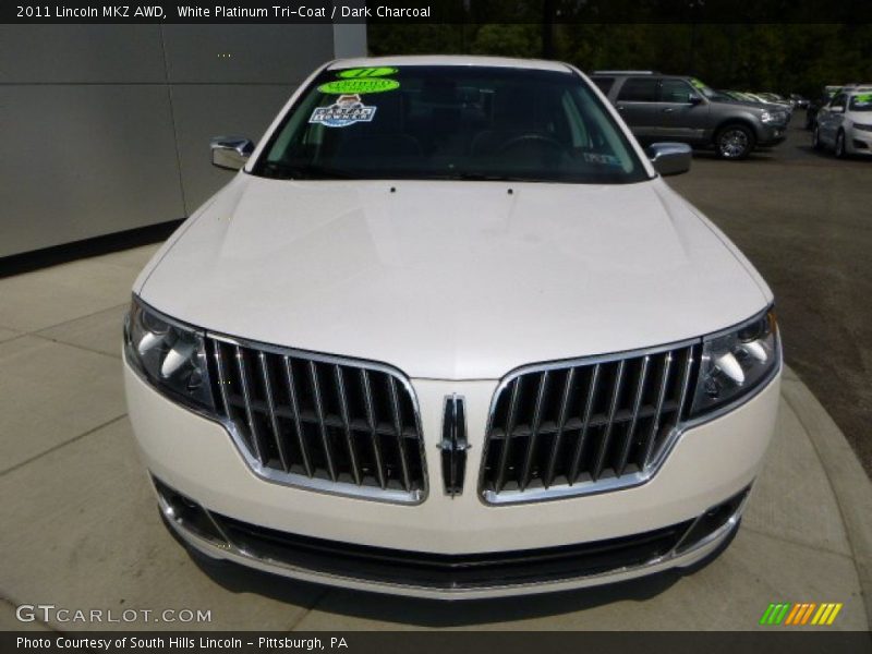 White Platinum Tri-Coat / Dark Charcoal 2011 Lincoln MKZ AWD