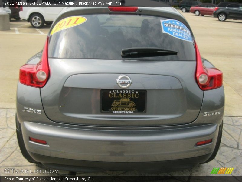 Gun Metallic / Black/Red w/Silver Trim 2011 Nissan Juke SL AWD