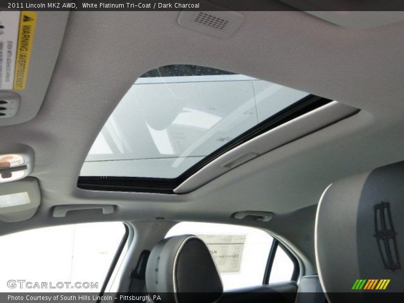 White Platinum Tri-Coat / Dark Charcoal 2011 Lincoln MKZ AWD