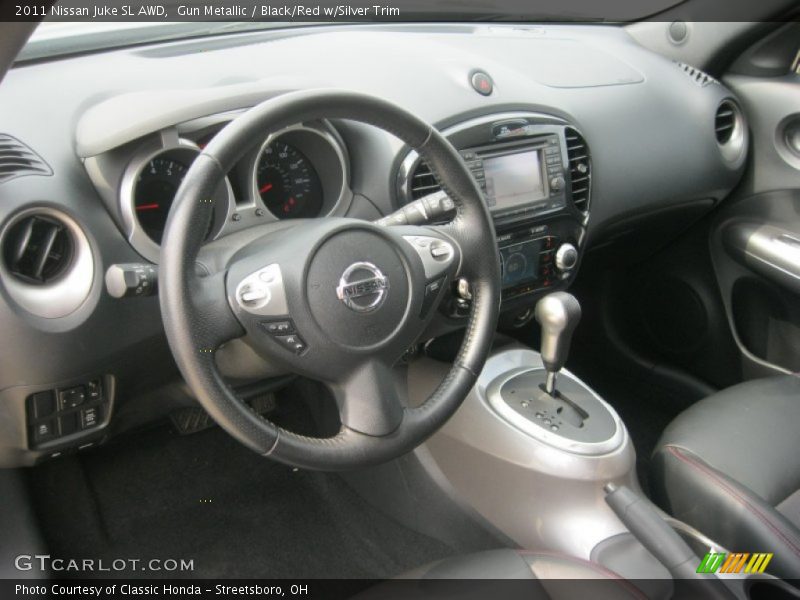 Gun Metallic / Black/Red w/Silver Trim 2011 Nissan Juke SL AWD