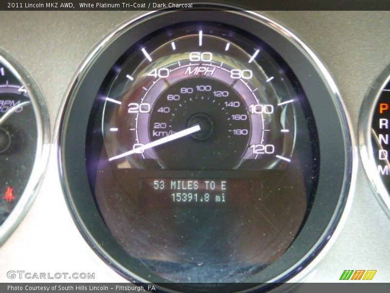 White Platinum Tri-Coat / Dark Charcoal 2011 Lincoln MKZ AWD