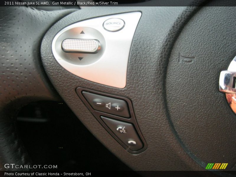 Gun Metallic / Black/Red w/Silver Trim 2011 Nissan Juke SL AWD