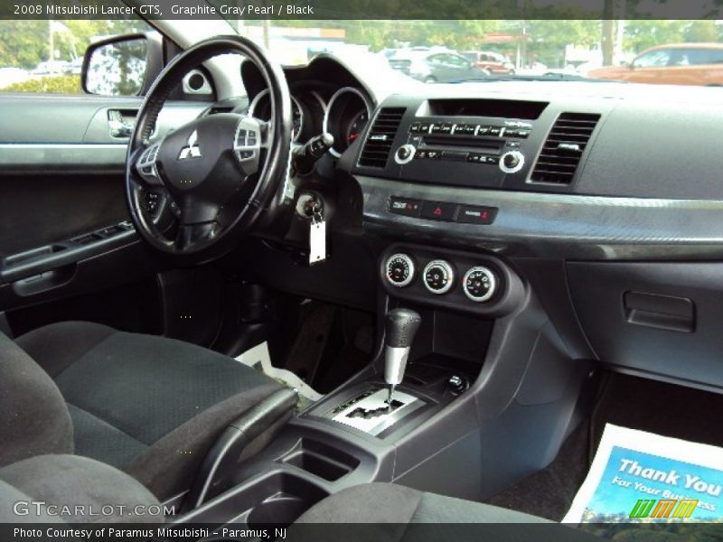 Graphite Gray Pearl / Black 2008 Mitsubishi Lancer GTS