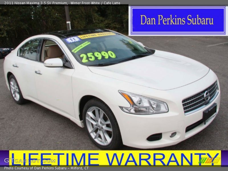Winter Frost White / Cafe Latte 2011 Nissan Maxima 3.5 SV Premium