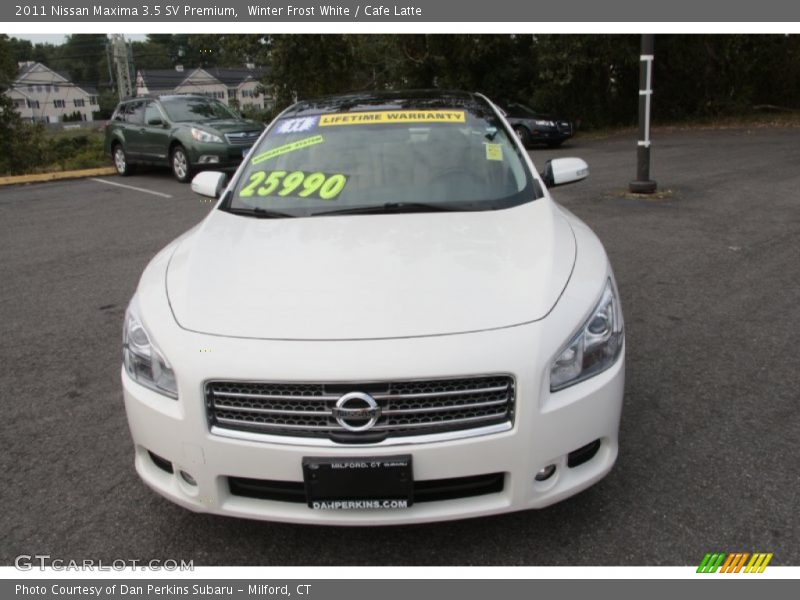 Winter Frost White / Cafe Latte 2011 Nissan Maxima 3.5 SV Premium