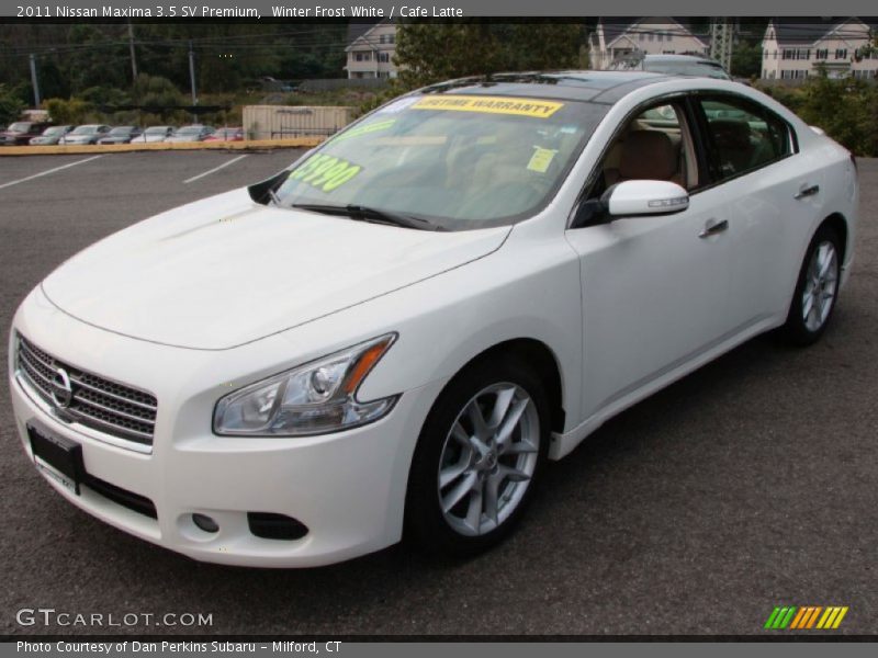 Winter Frost White / Cafe Latte 2011 Nissan Maxima 3.5 SV Premium