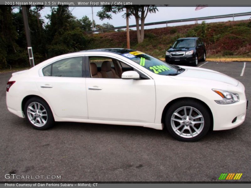 Winter Frost White / Cafe Latte 2011 Nissan Maxima 3.5 SV Premium