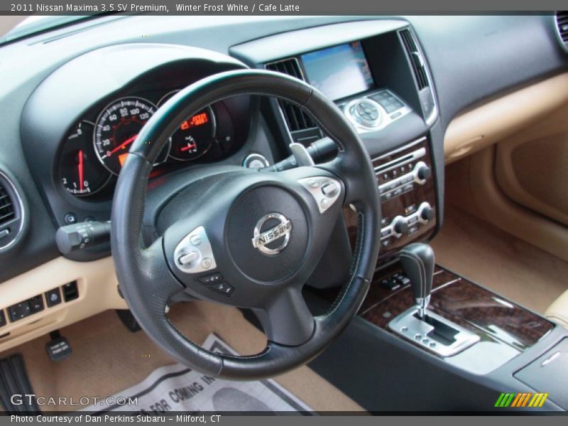 Winter Frost White / Cafe Latte 2011 Nissan Maxima 3.5 SV Premium