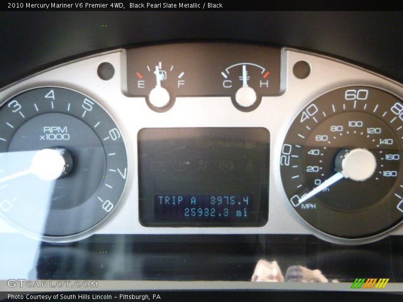 Black Pearl Slate Metallic / Black 2010 Mercury Mariner V6 Premier 4WD