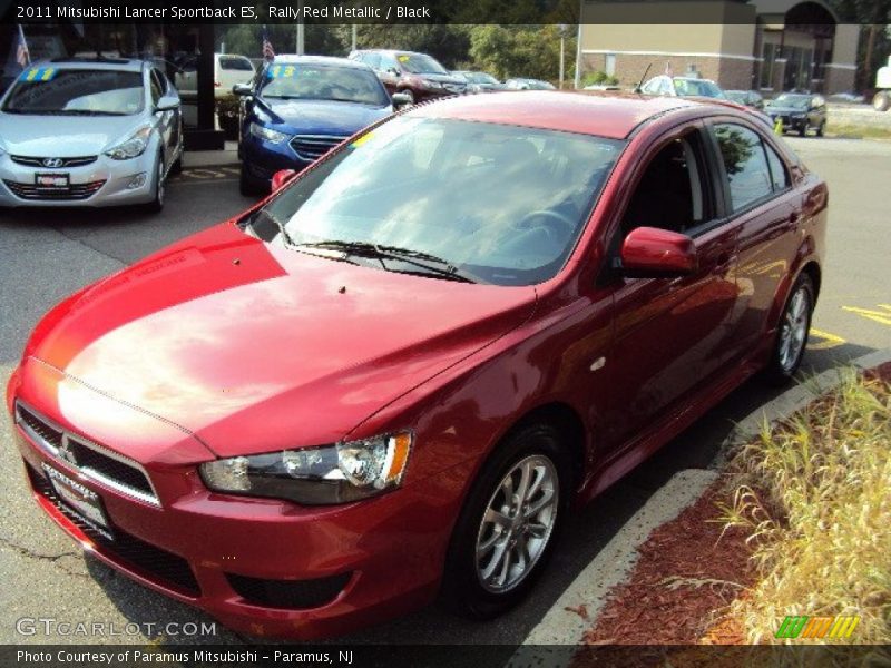 Rally Red Metallic / Black 2011 Mitsubishi Lancer Sportback ES