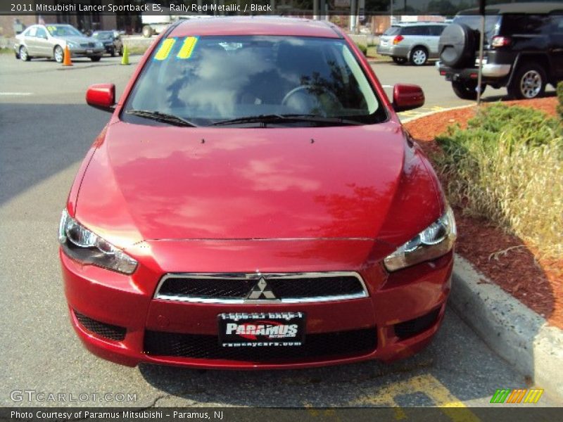 Rally Red Metallic / Black 2011 Mitsubishi Lancer Sportback ES