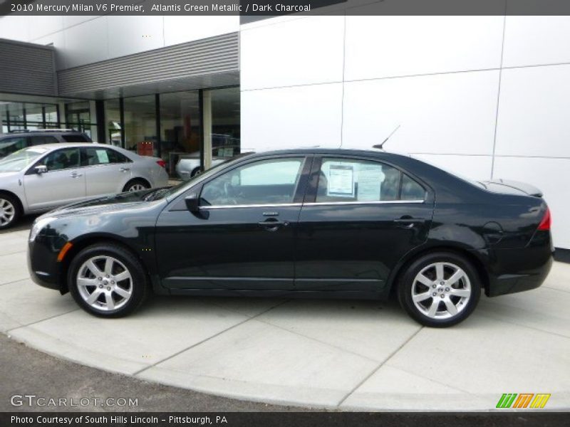 Atlantis Green Metallic / Dark Charcoal 2010 Mercury Milan V6 Premier