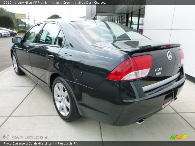 Atlantis Green Metallic / Dark Charcoal 2010 Mercury Milan V6 Premier