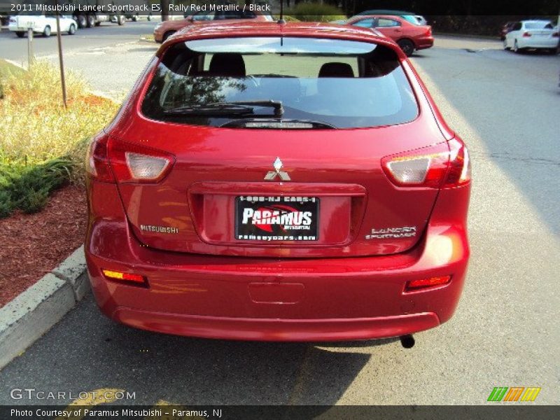 Rally Red Metallic / Black 2011 Mitsubishi Lancer Sportback ES