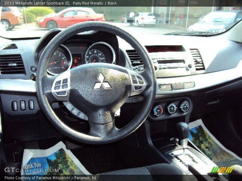 Rally Red Metallic / Black 2011 Mitsubishi Lancer Sportback ES