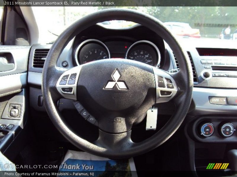 Rally Red Metallic / Black 2011 Mitsubishi Lancer Sportback ES