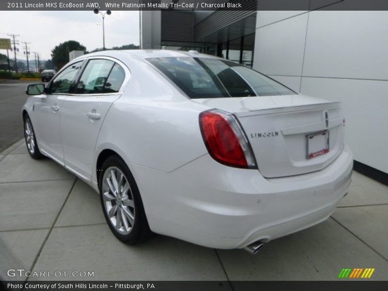 White Platinum Metallic Tri-Coat / Charcoal Black 2011 Lincoln MKS EcoBoost AWD