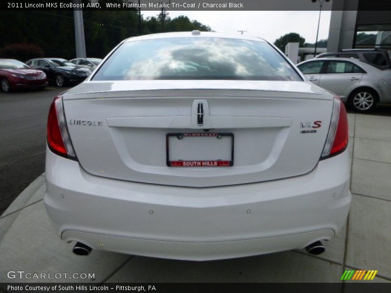 White Platinum Metallic Tri-Coat / Charcoal Black 2011 Lincoln MKS EcoBoost AWD