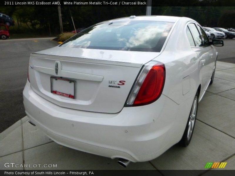 White Platinum Metallic Tri-Coat / Charcoal Black 2011 Lincoln MKS EcoBoost AWD